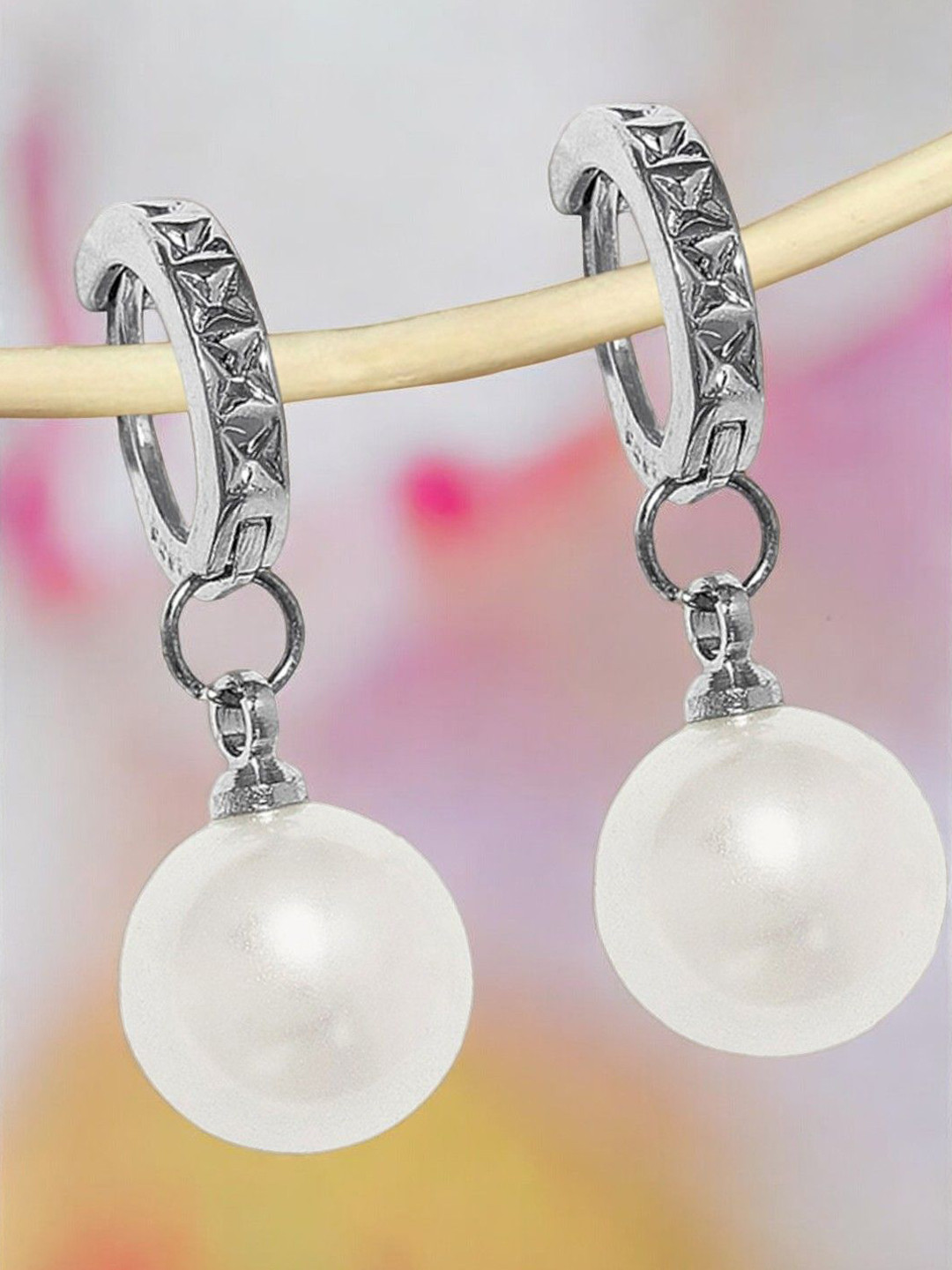 fabula Pearl Hoop Earrings
