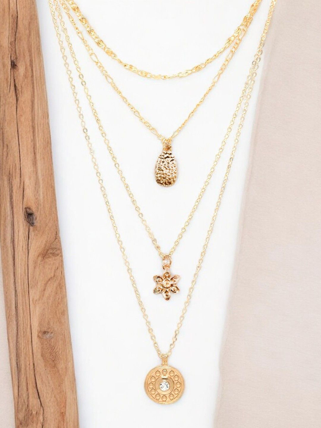 fabula Stranded Coin Medallion Layered Necklace