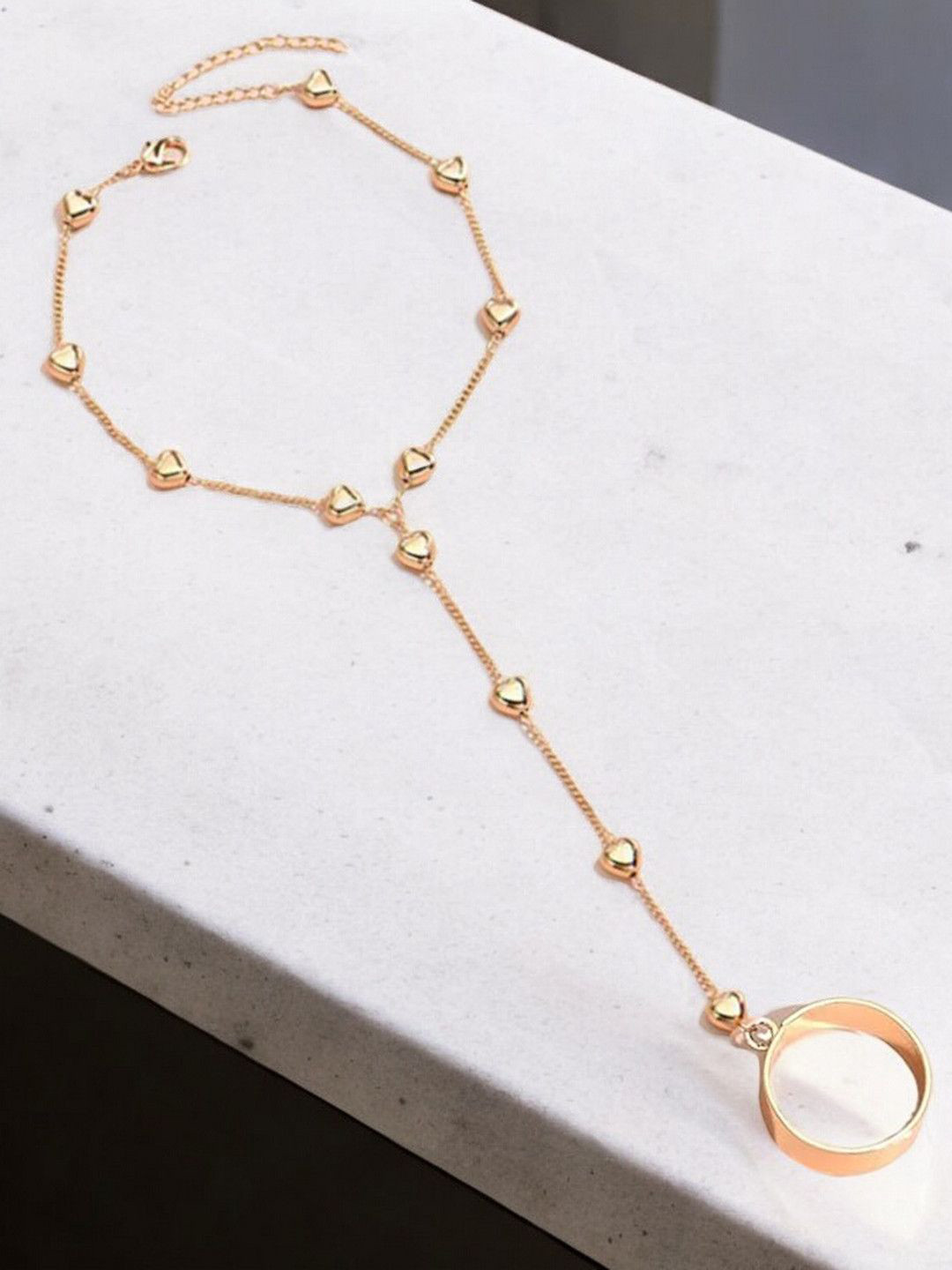 fabula Heart Motif Ring Bracelet