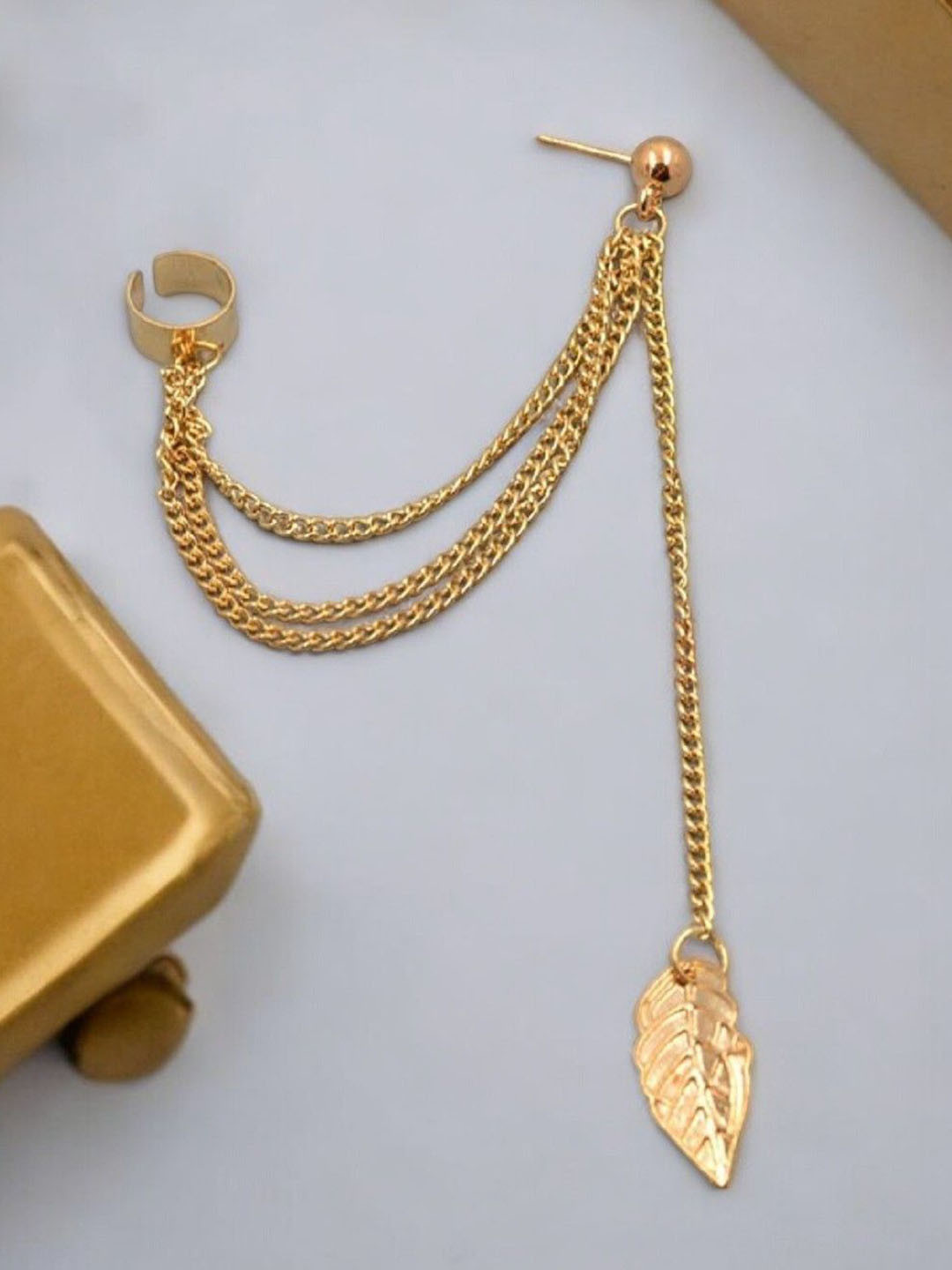 fabula Leaf Shaped Ear Cuff Earrings
