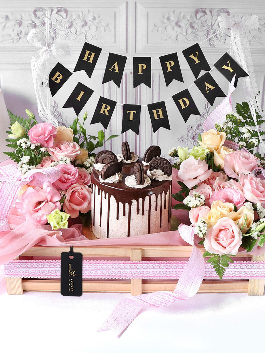 Interflora Cake With Fresh Flower Gift Set