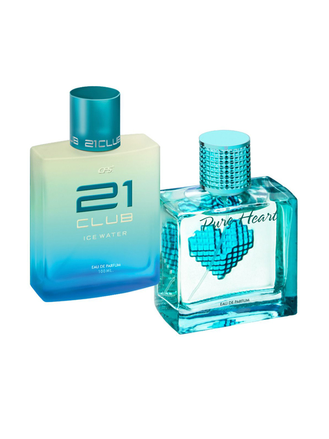 CFS Ice Water & Pure Heart Blue Set Of 2 Long Lasting Eau De Parfum - 100ml Each