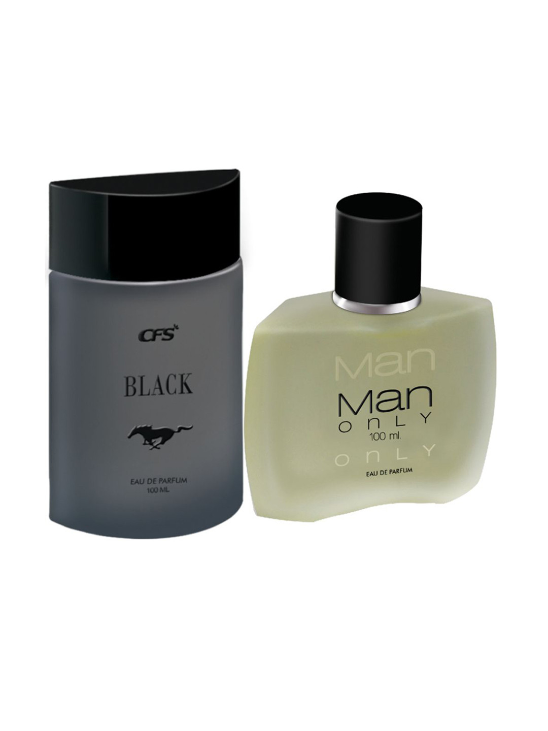 CFS Set Of Black & Man Only Long Lasting Eau De Parfum - 100ml Each