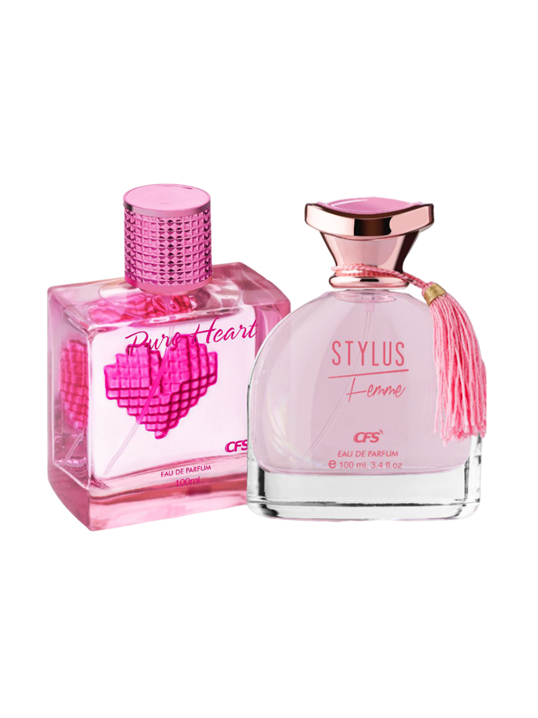 CFS Set of Pure Heart Pink & Stylus Pink Long Lasting Eau De Parfum - 100 ml each
