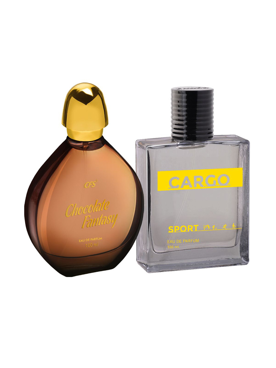 CFS Chocolate Fantasy & Cargo Sports Set Of 2 Long Lasting Eau De Parfum - 100ml Each