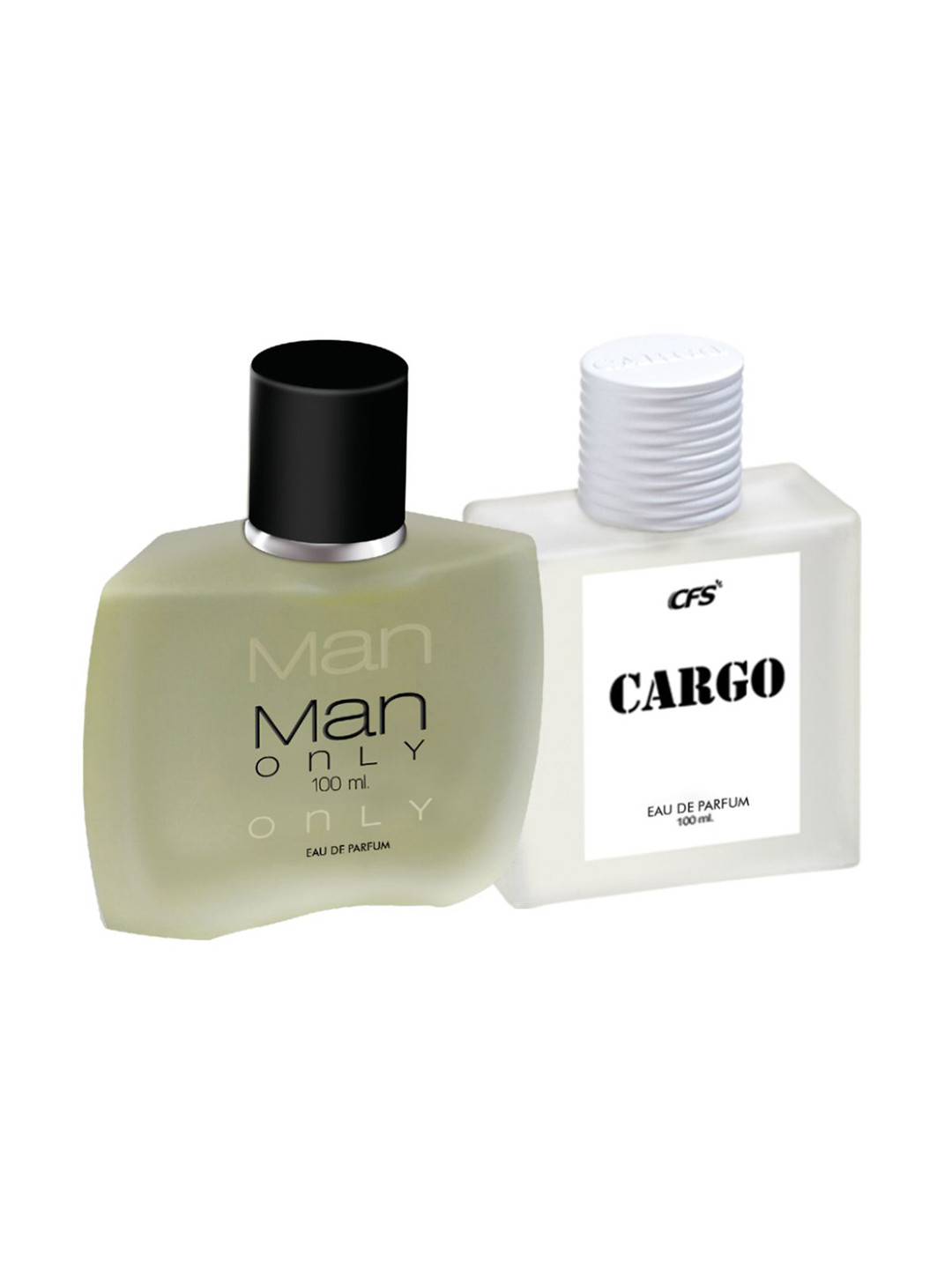 CFS Man Only & Cargo White Set Of 2 Long Lasting Eau De Parfum - 100ml Each