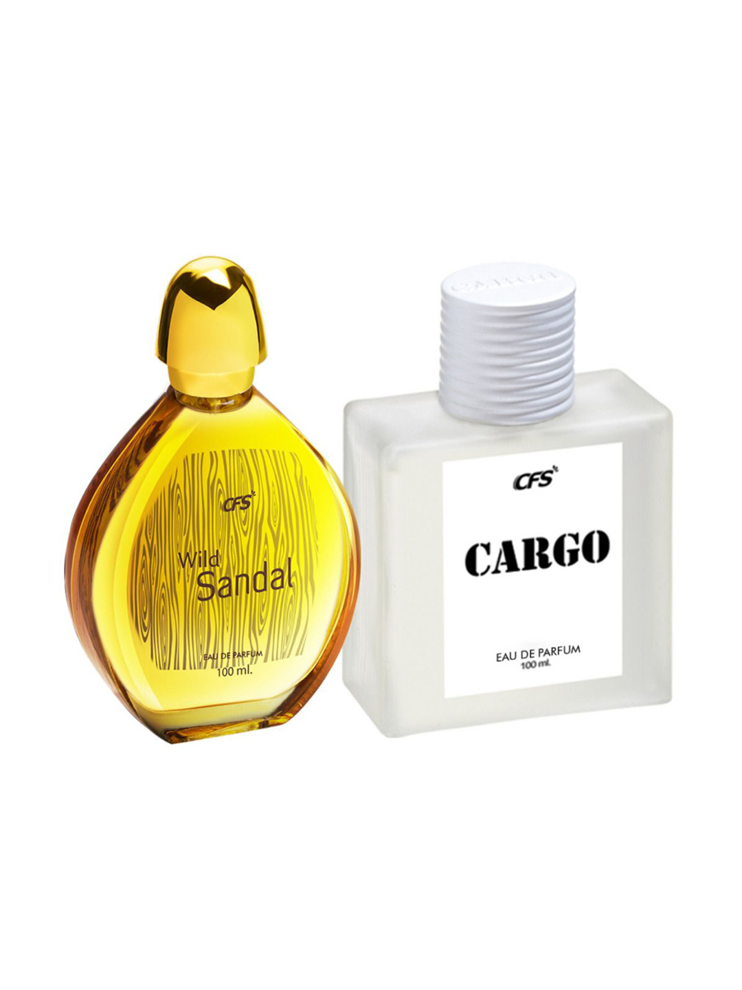 CFS Set Of Wild Sandal & Cargo White Long Lasting Eau De Parfum - 100ml Each