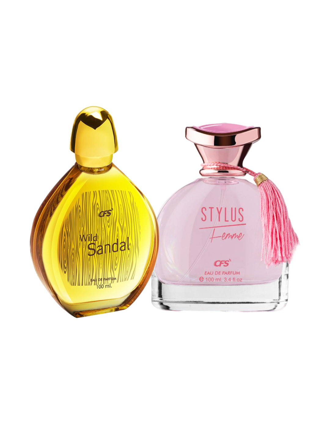 CFS Set of Wild Sandal & Stylus Pink Long Lasting Eau De Parfum - 100 ml each