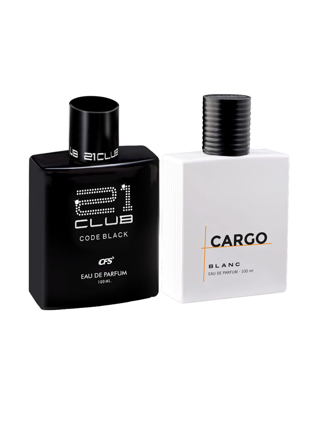 CFS Set Of 21 Club Code Black & Cargo Blanc Long Lasting Eau De Parfum - 100ml Each