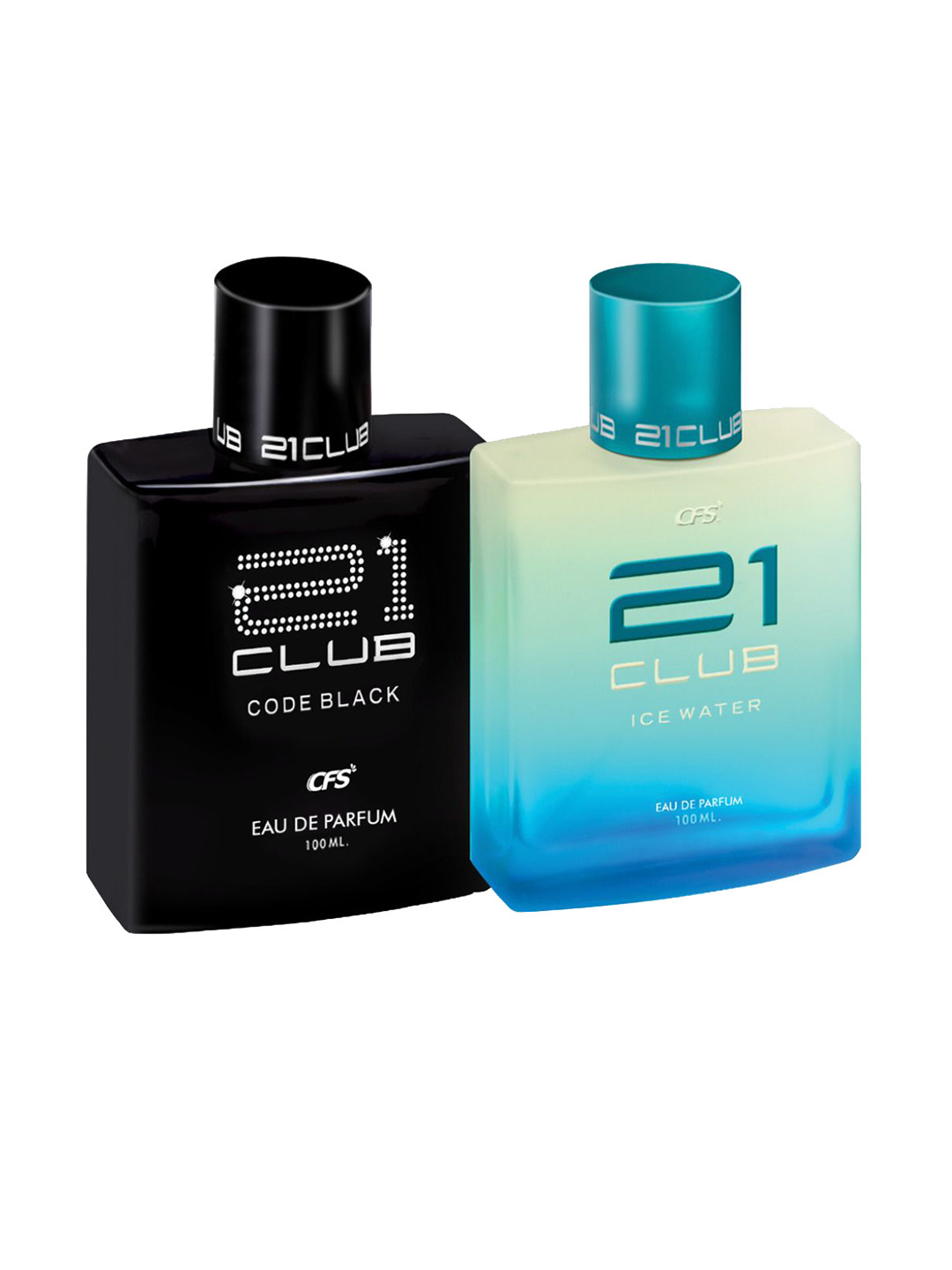 CFS Set Of 21 Club Code Black & Ice Water Long Lasting Eau De Parfum - 100ml Each