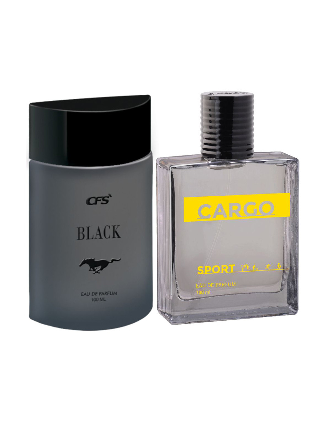 CFS Set Of 2 Black & Cargo Sport Long Lasting Eau De Parfum - 100ml Each