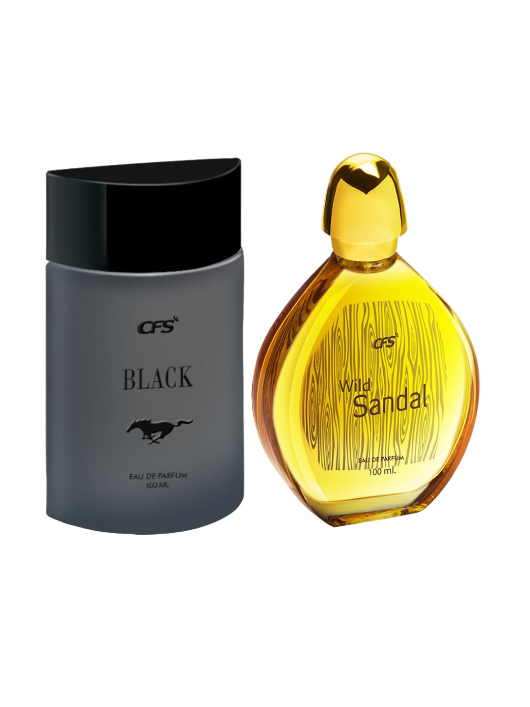 CFS Set of Black & Wild Sandal Long Lasting Eau De Parfum - 100 ml each