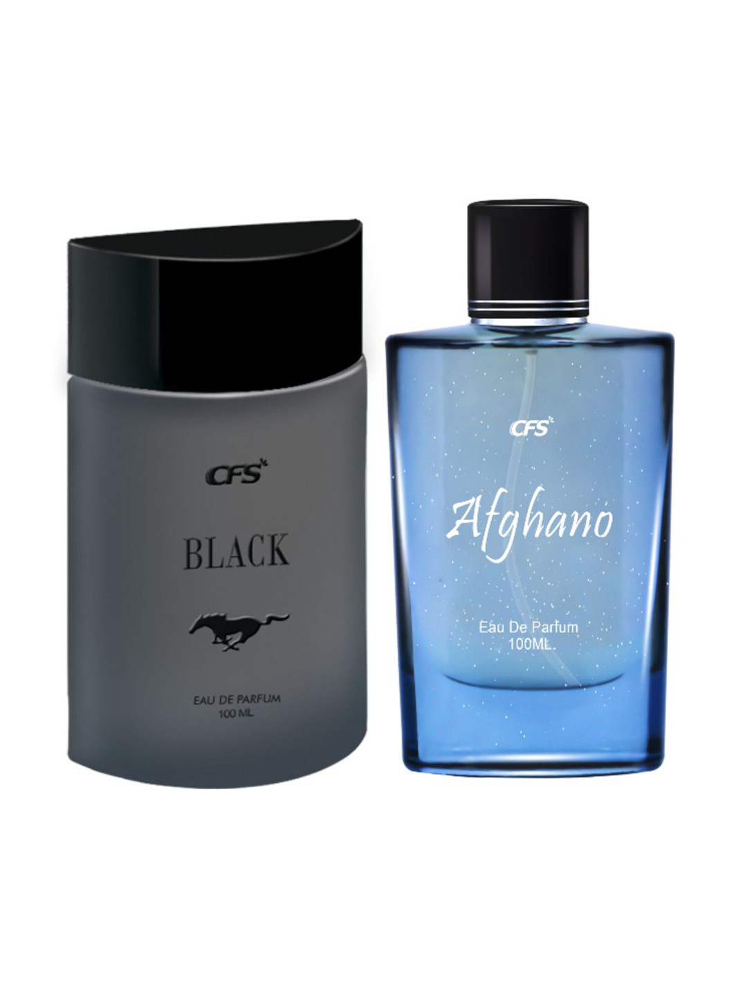 CFS Set Of 2 Black & Afghano Long Lasting Eau De Parfum - 100ml Each