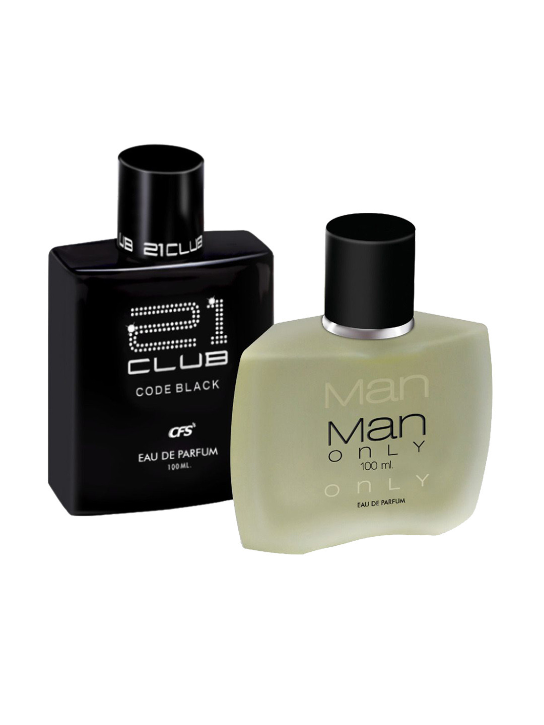 CFS Set of Code Black 21 Club & Man Only Long Lasting Eau De Parfum - 100 ml each
