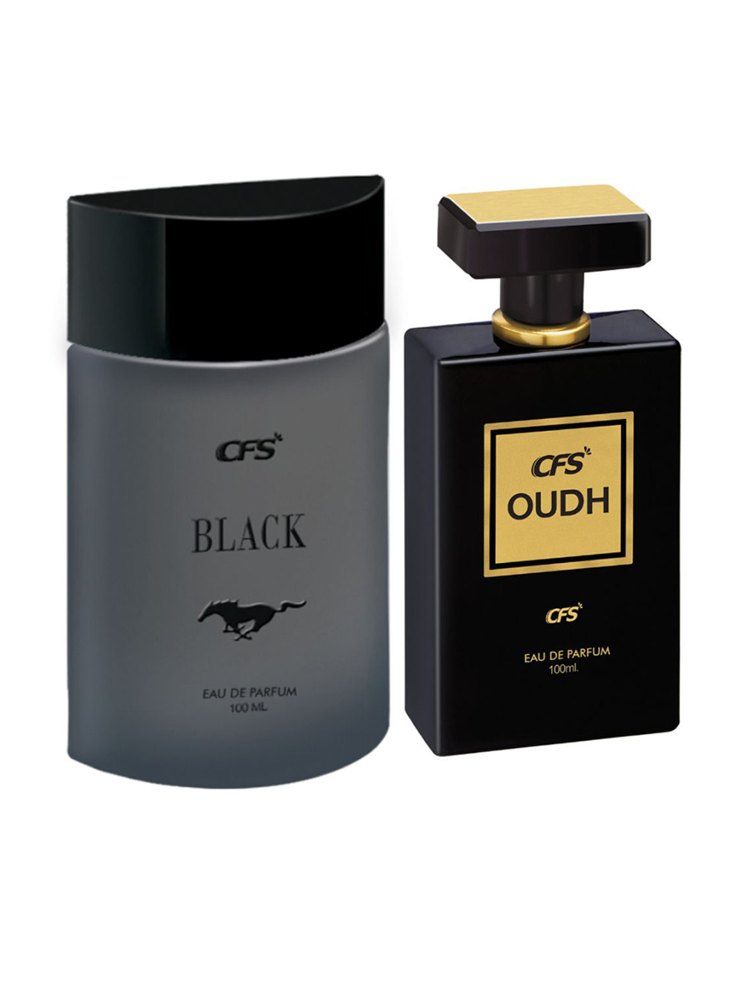 CFS Set of Black & Oudh Black Long Lasting Eau De Parfum - 100 ml each