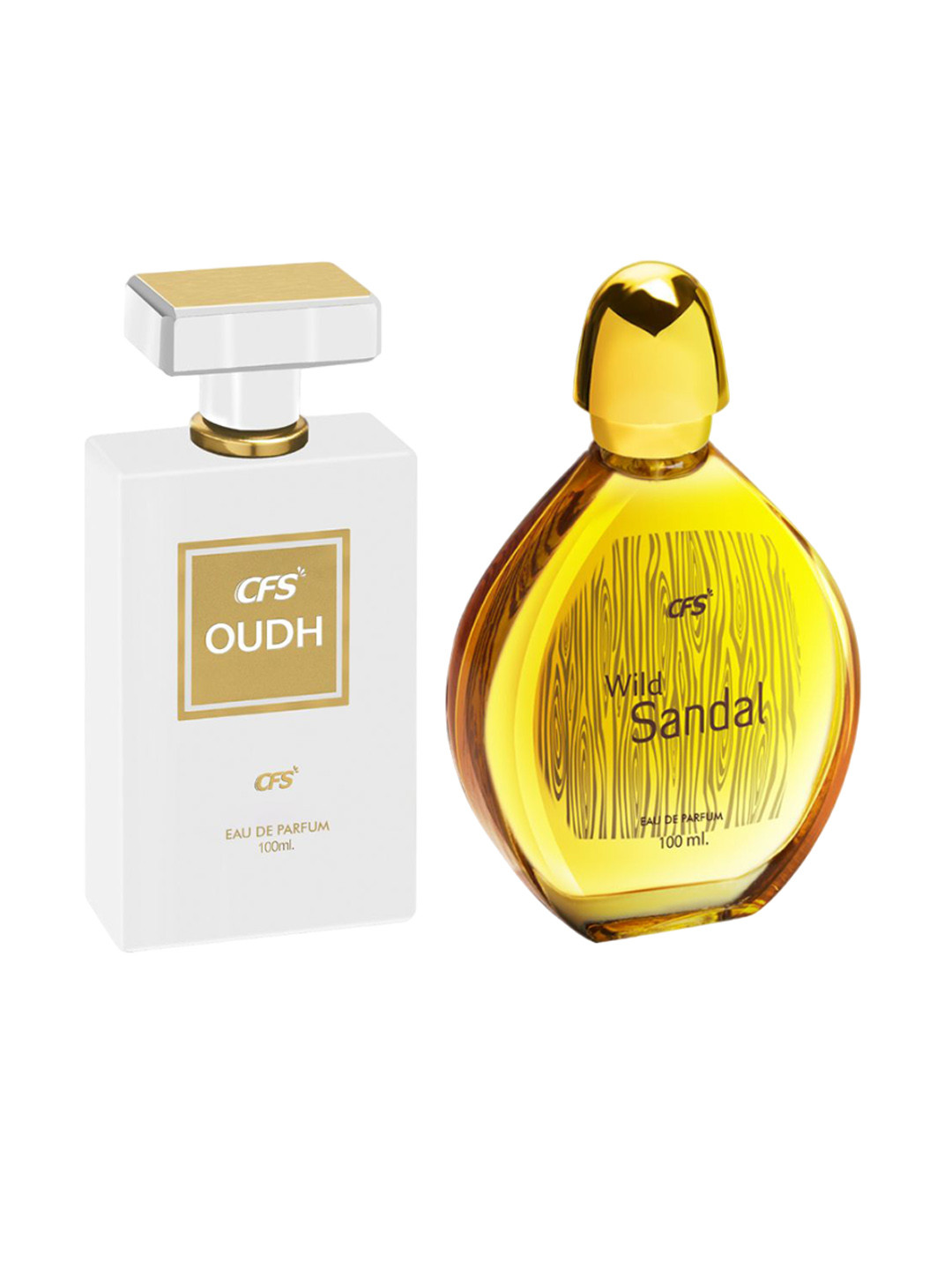 CFS Oudh White & Wild Sandal Set Of 2 Long Lasting Eau De Parfum - 100ml Each