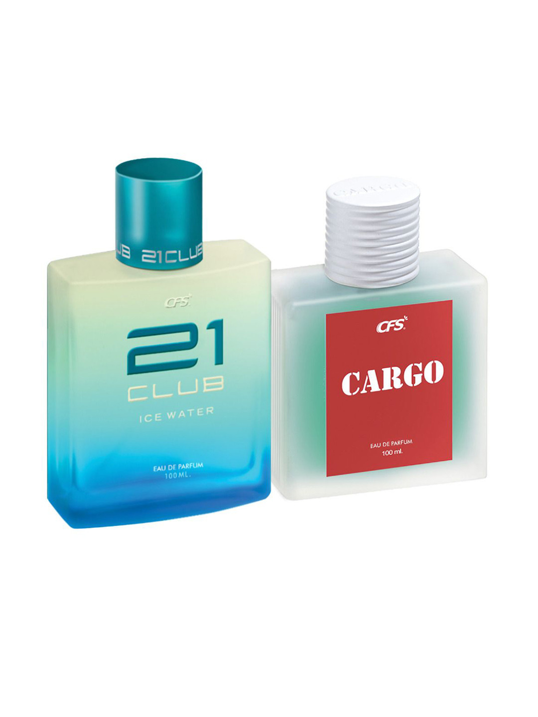 CFS Ice Water & Cargo Blue Set Of 2 Long Lasting Eau De Parfum - 100ml Each