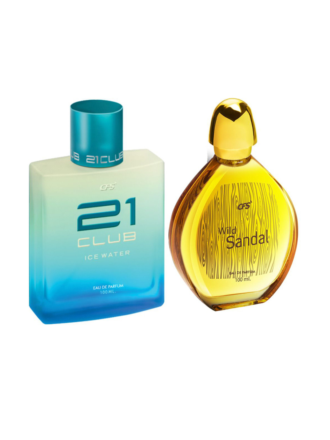 CFS Set Of 2 Ice Water Eau De Perfume & Sandal Long lasting Perfume - 100ml Each