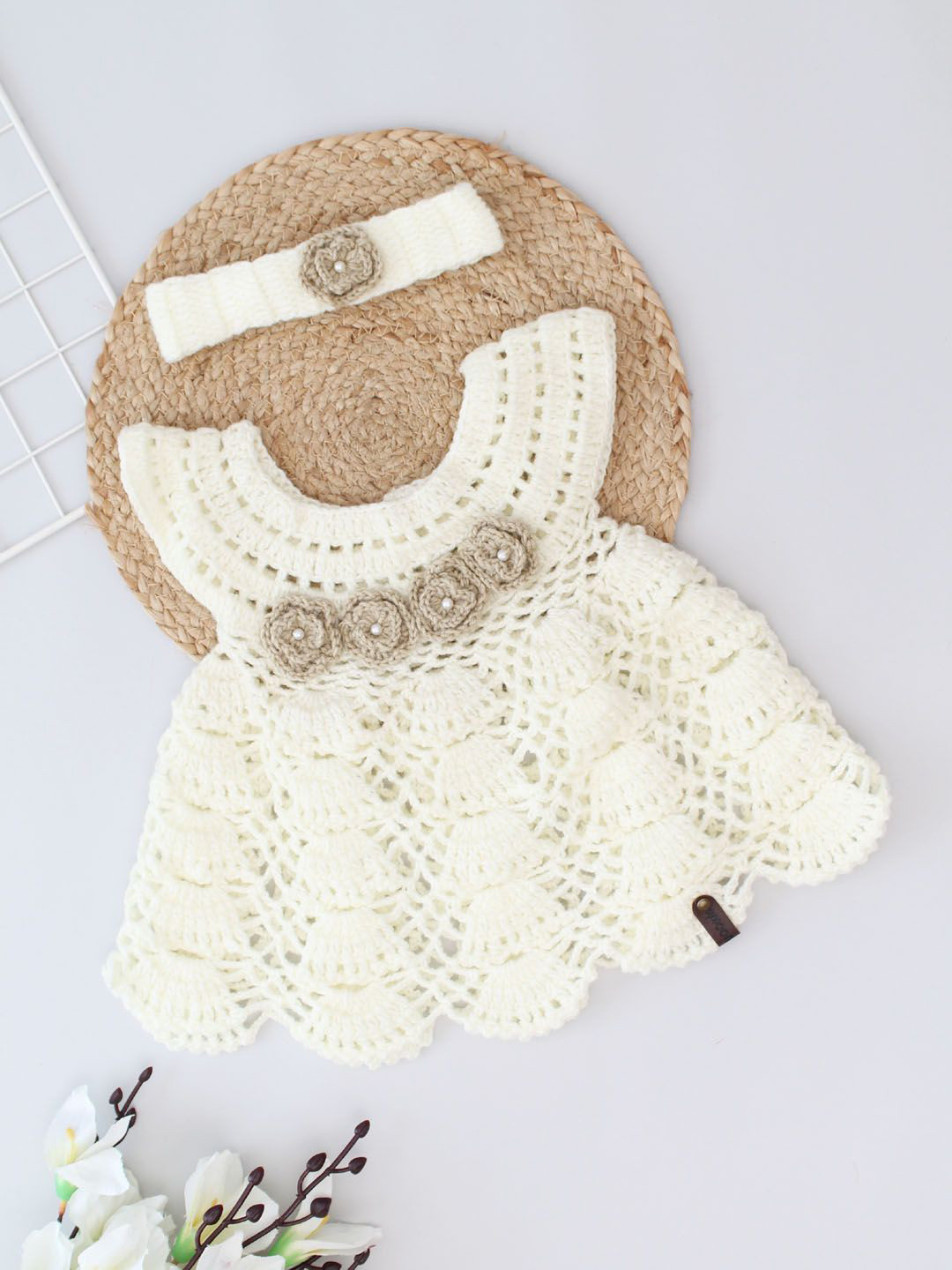 Woonie Girls Fit & Flare Dress with Matching Headband