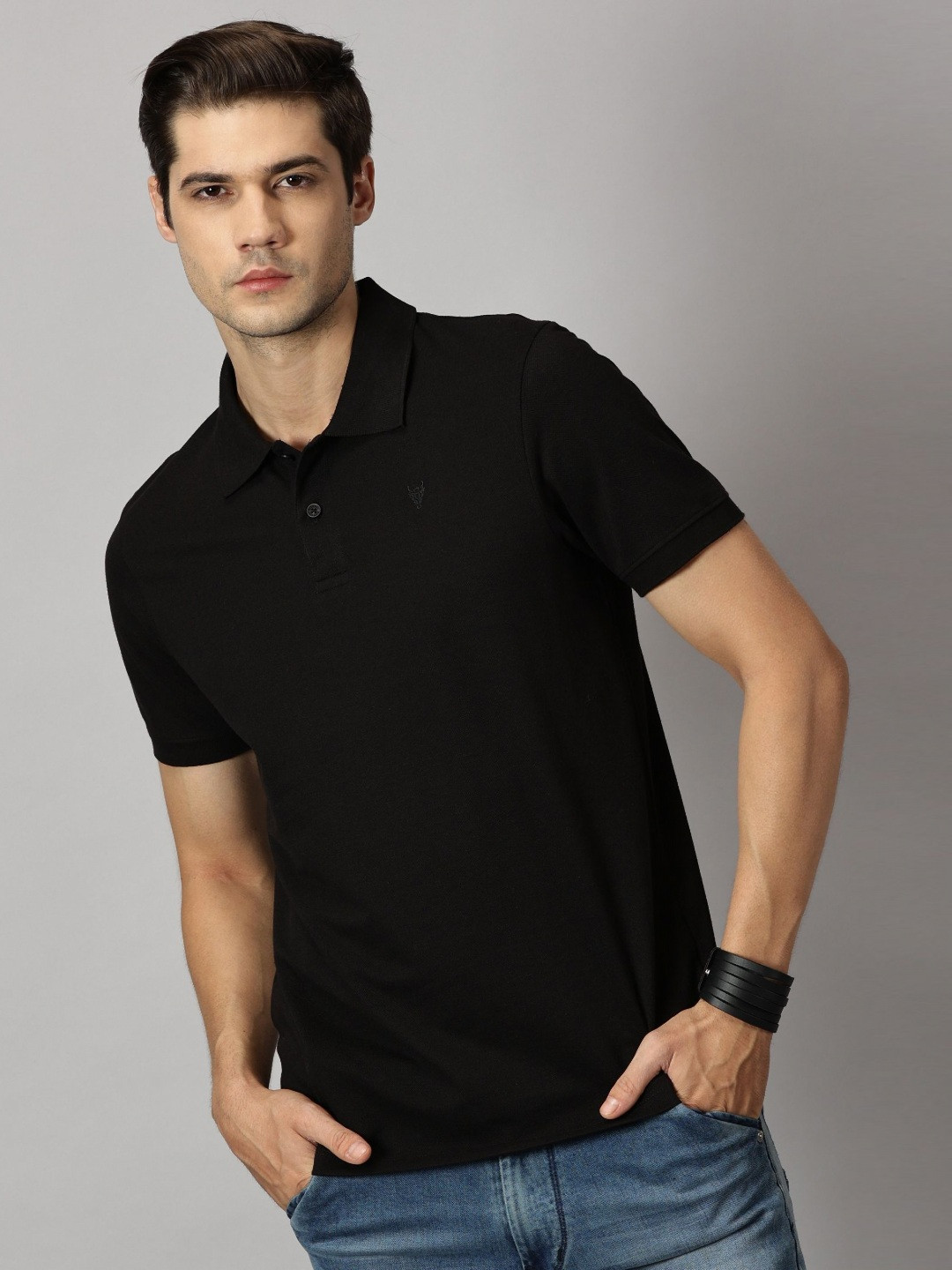 BLACK BUCK Men Solid Super Soft Cotton Polo Collar Tshirt