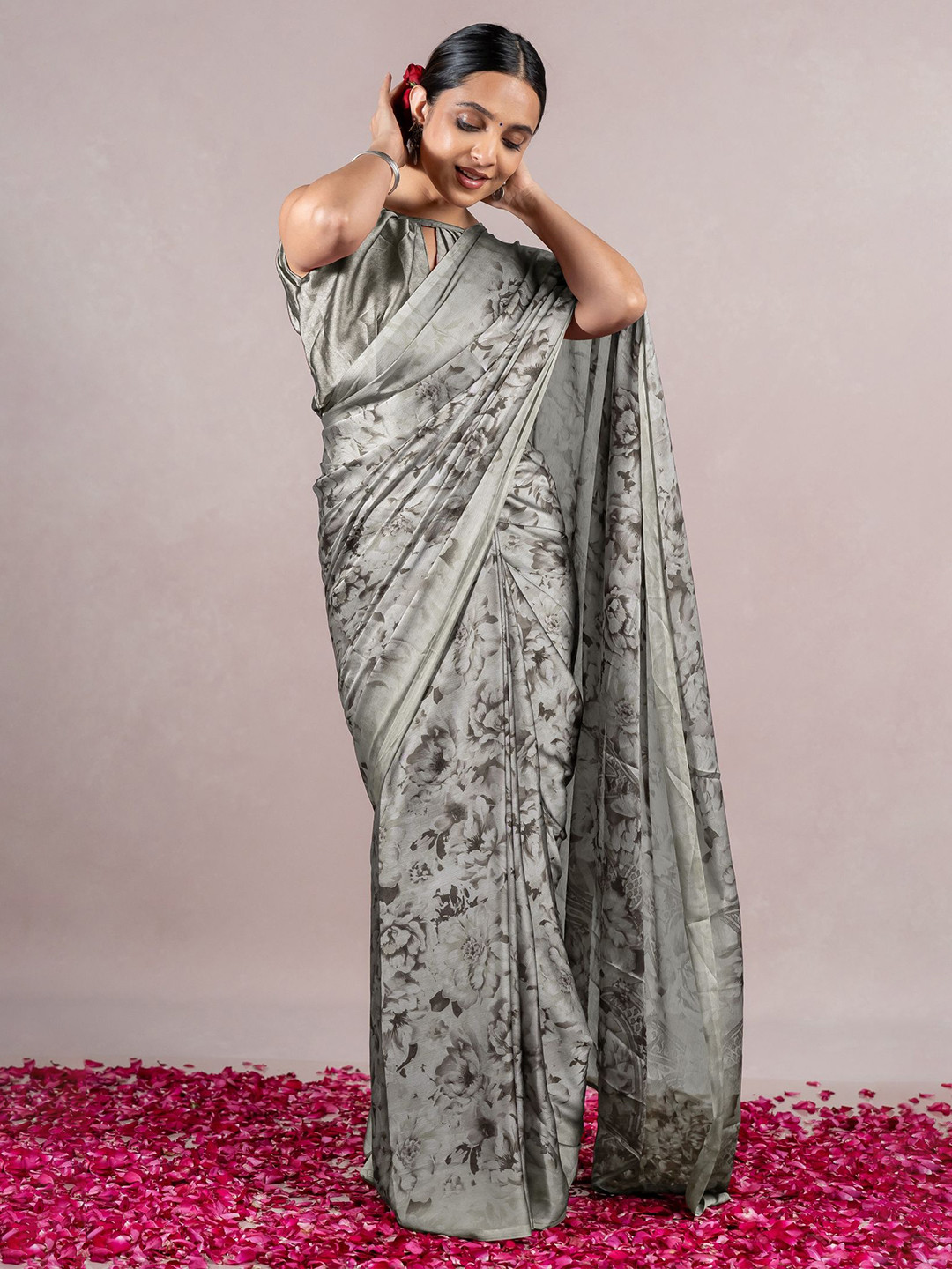 KALINI Floral Printed Saree