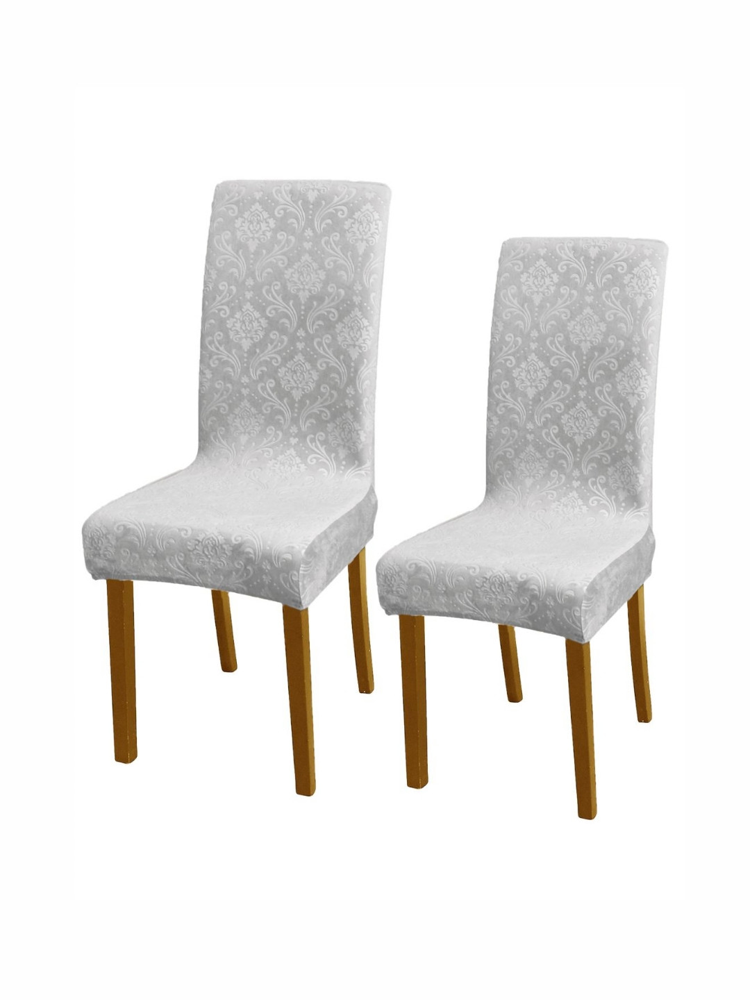 HOKIPO Light Grey 2 Pieces 200GSM Stretchable Chair Covers