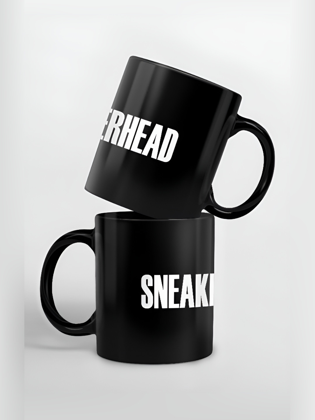 macmerise Black & White Text or Slogans Printed Ceramic Glossy Cups Set of Cups and Mugs