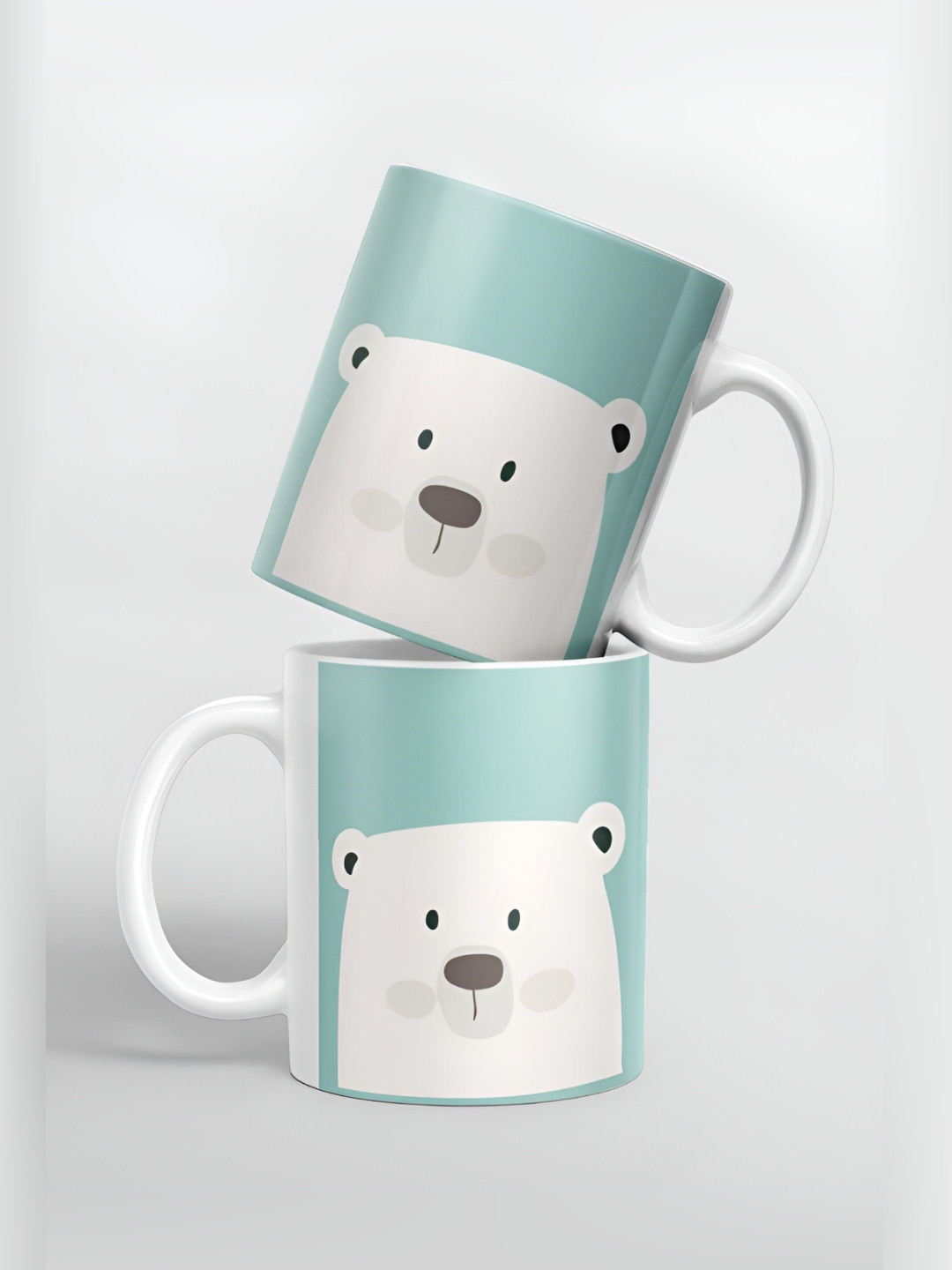 macmerise Blue & White Printed Ceramic Glossy Finished Mug 325 ml