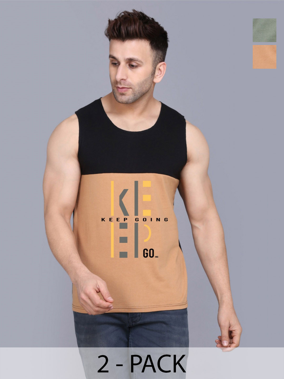 SLOWLORIS Men Varsity 2 Printed Tropical Pockets Slim Fit T-shirt