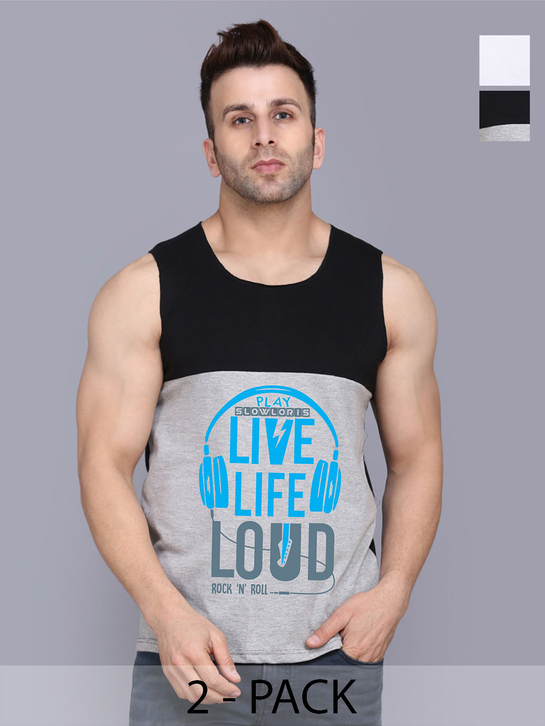 SLOWLORIS Men Typography 2 Printed Pockets Slim Fit T-shirt