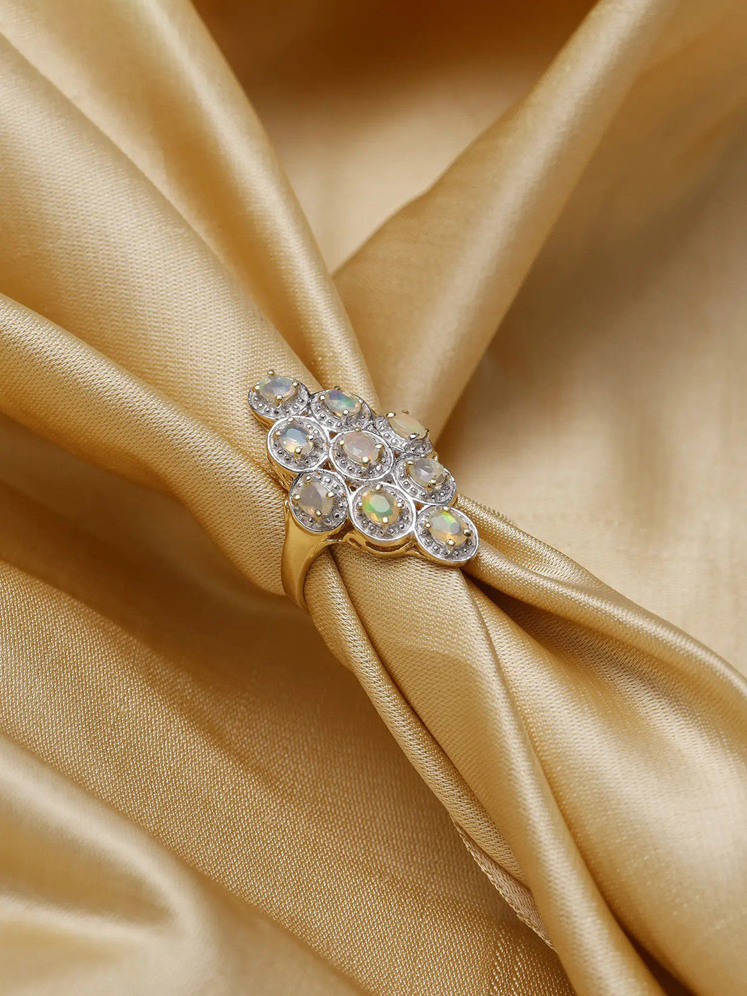 Exotic India Ethiopian Opal Stone Sterling Silver Beautiful Ring