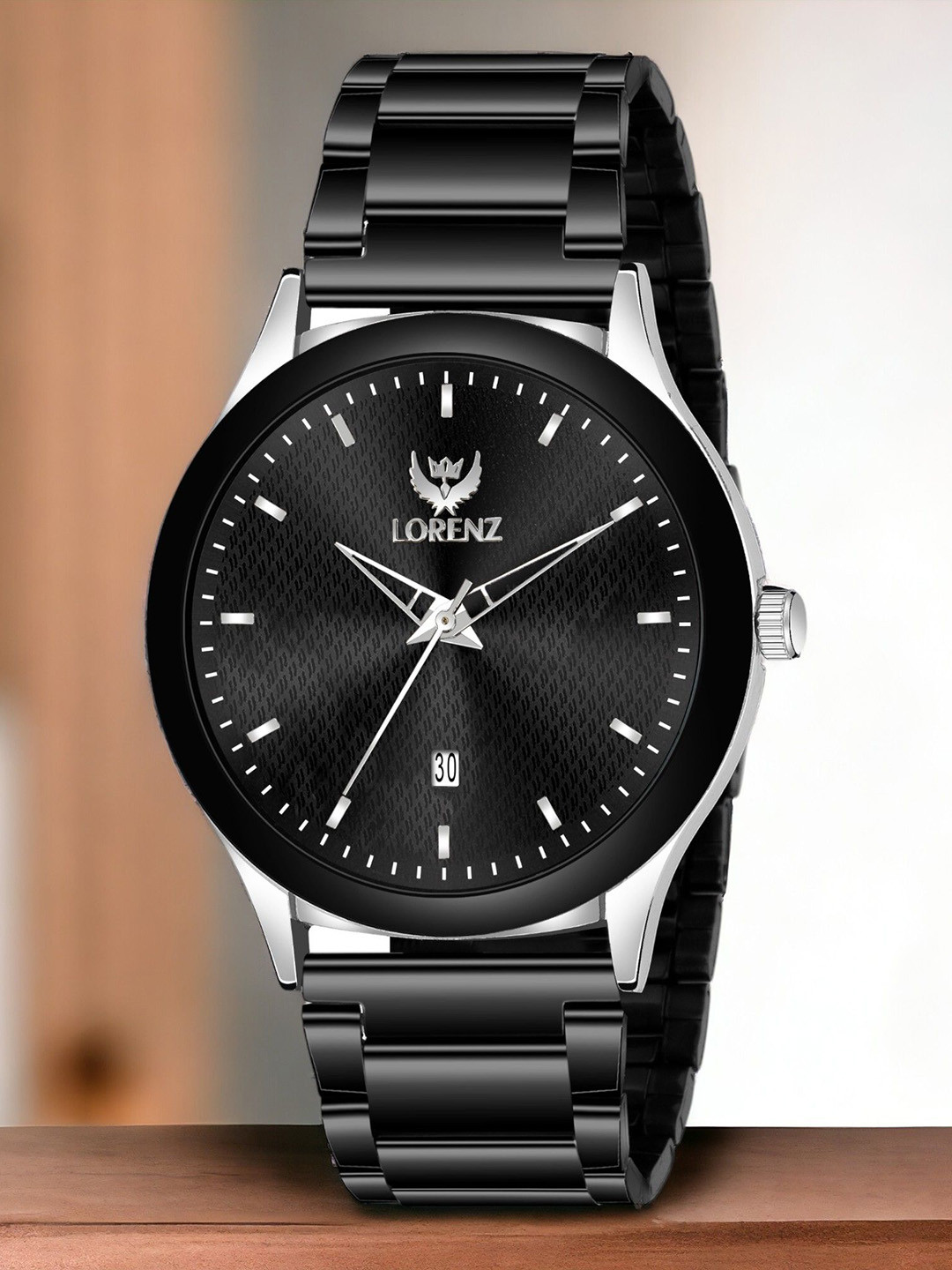 LORENZ Men Brass Printed Dial & Bracelet Style Straps Analogue Multi Function Watch MK-4048R