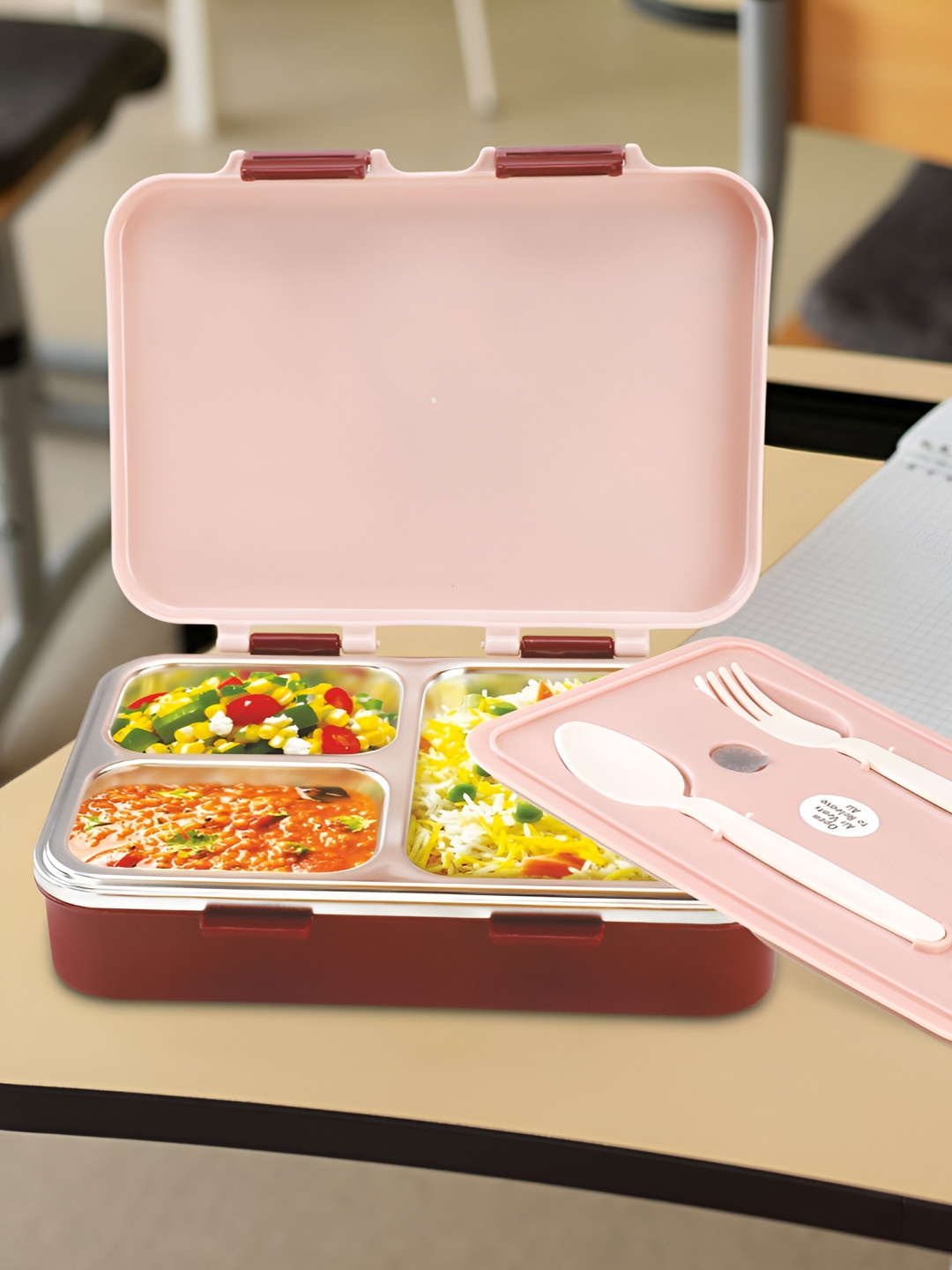 Nayasa Vitamax Brown Insulated Airtight & Leakproof Stainless Steel Lunchbox