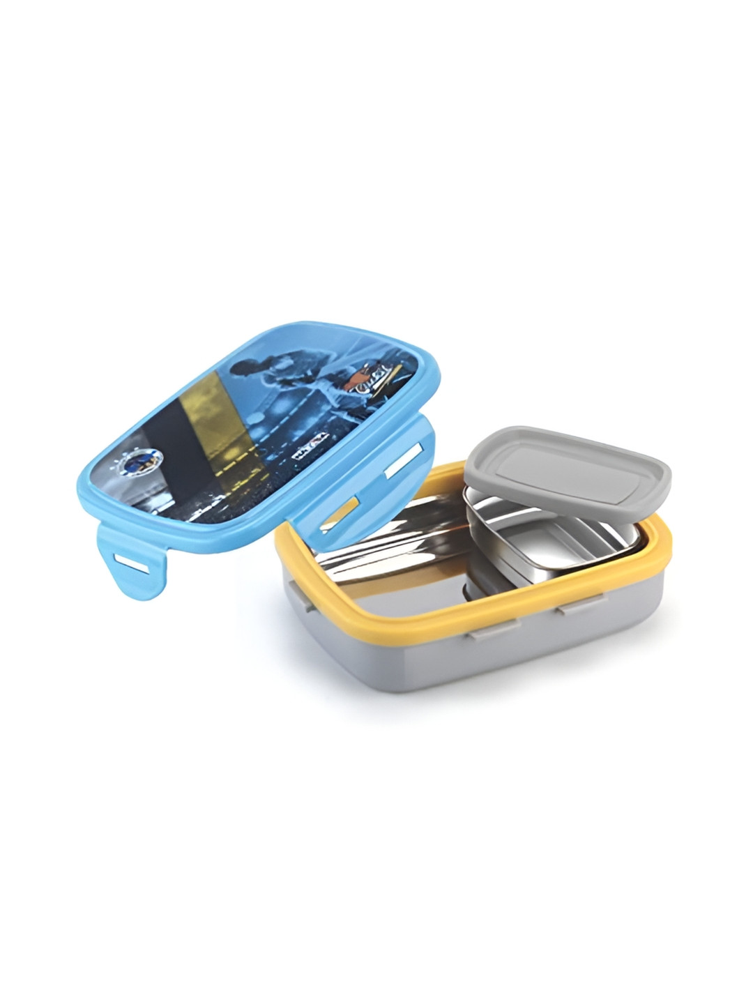 Nayasa Nutri Dlx Insulated Airtight Leakproof Graphic 2PCs Lunch Box With Spoon and Fork