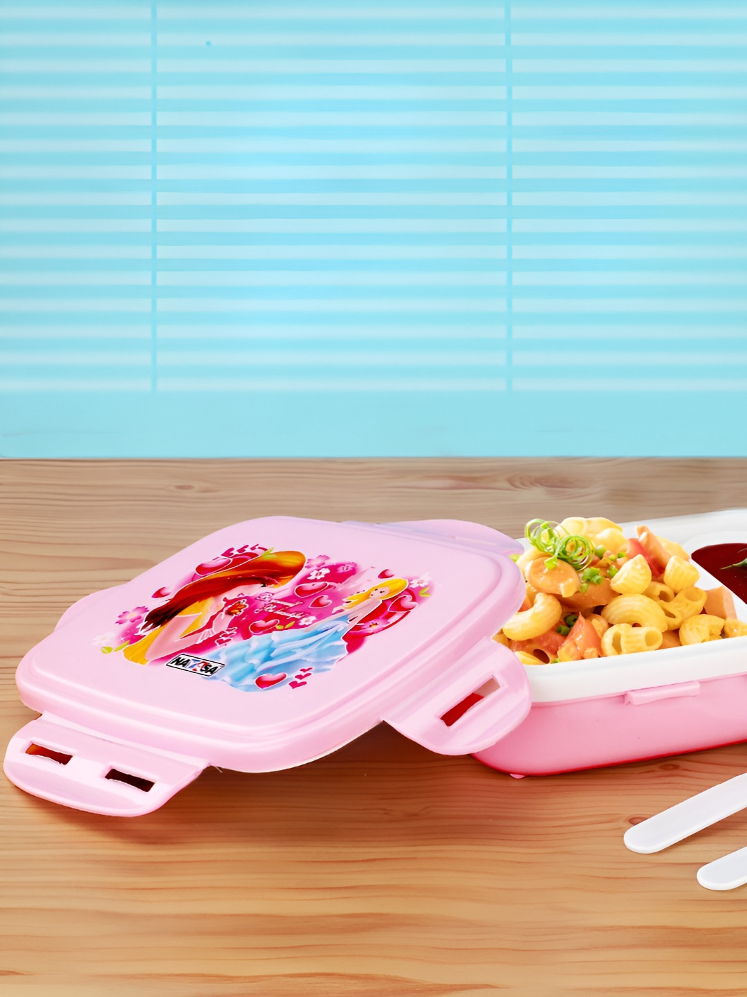 Nayasa Nutri Insulated Airtight Leakproof Plastic 3PCs Lunch Box With Spoon and Fork