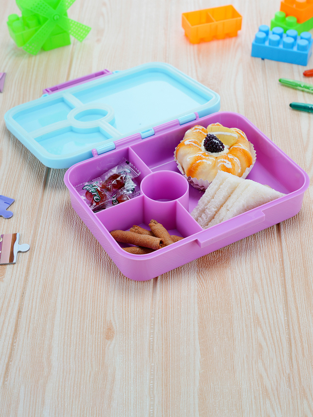 Nayasa Bento Kids Pink 4 Compartment Lunchbox