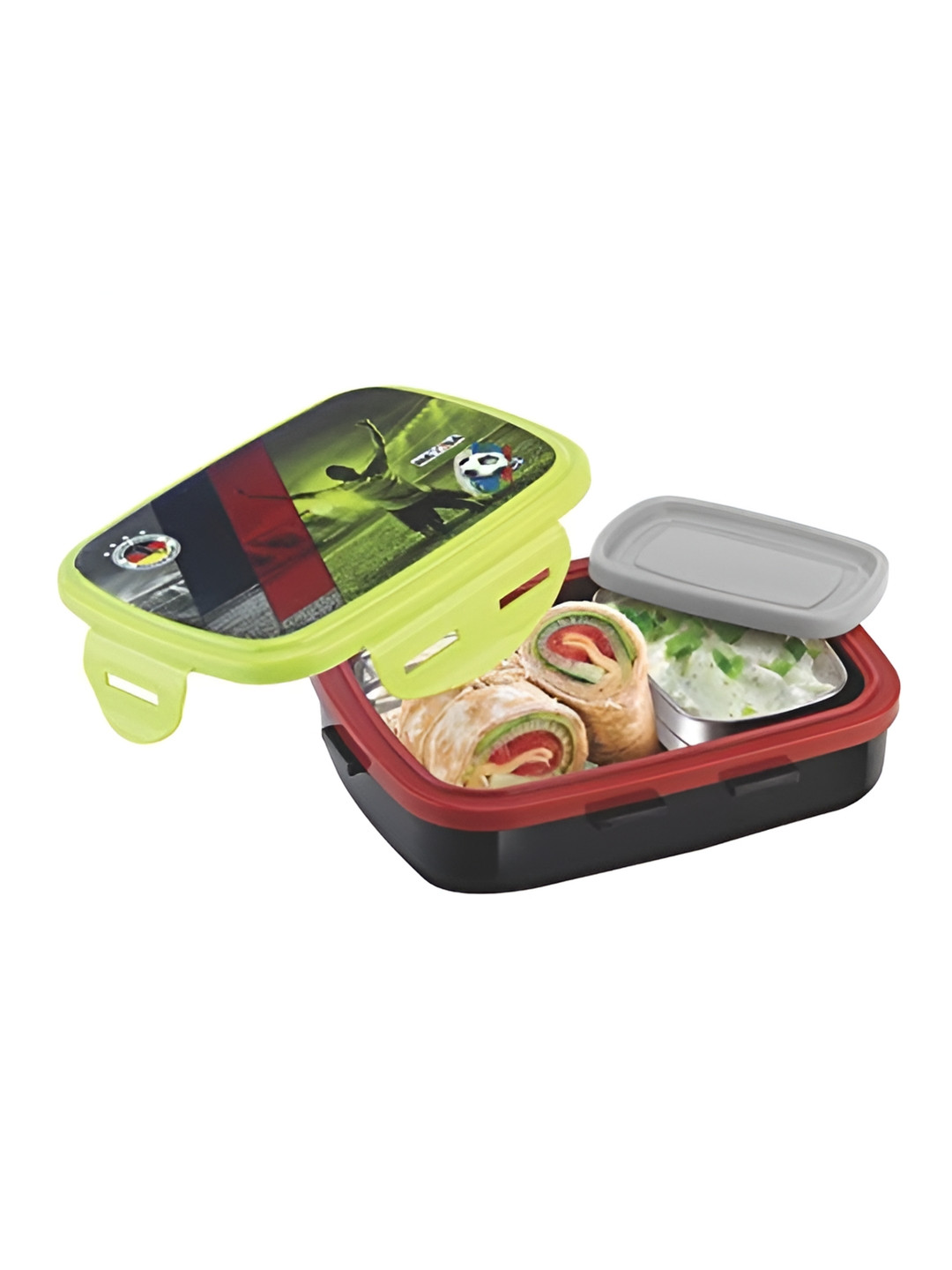 Nayasa Nutri Dlx Insulated Airtight Leakproof Graphic 2PCs Lunch Box With Spoon and Fork