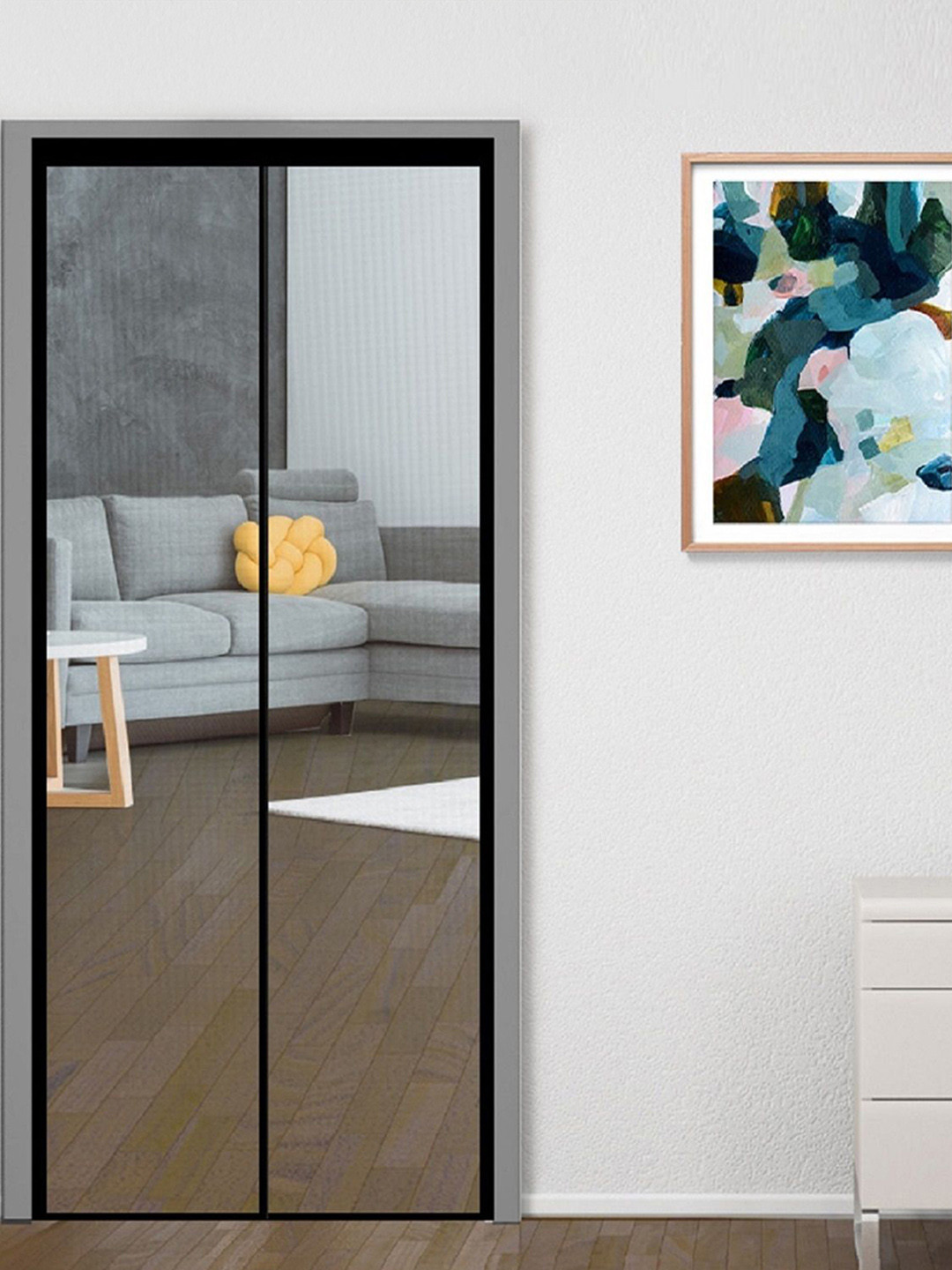 Classic Mosquito Net Black Free Entry Fibreglass Door Mosquito Net