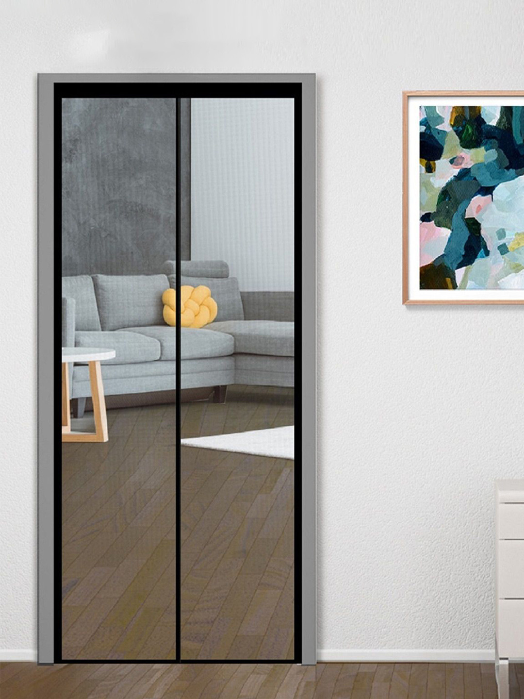 Classic Mosquito Net Black Free Entry Fibreglass Door Mosquito Net