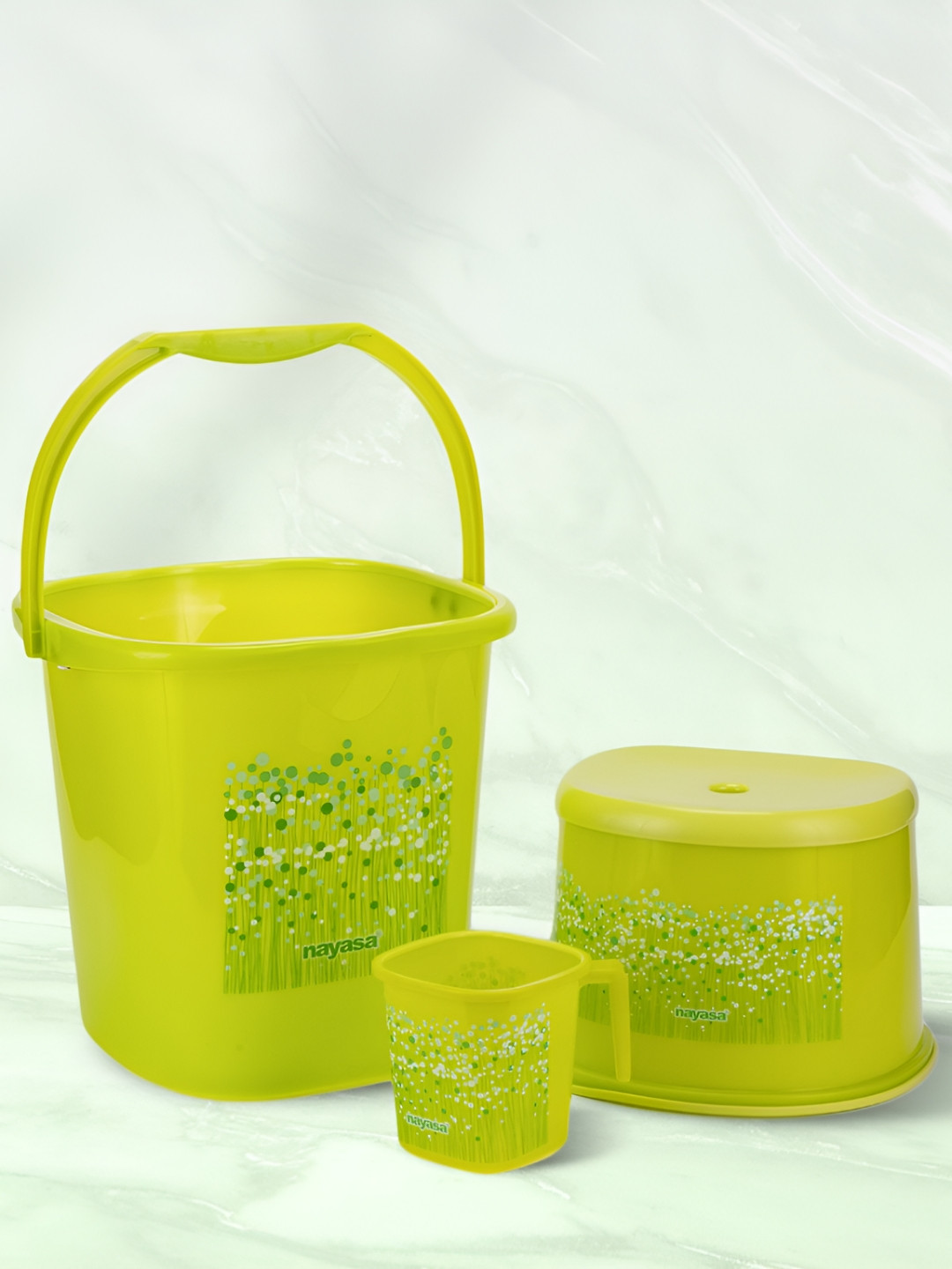 Nayasa 3 Pcs Green Bathroom Set
