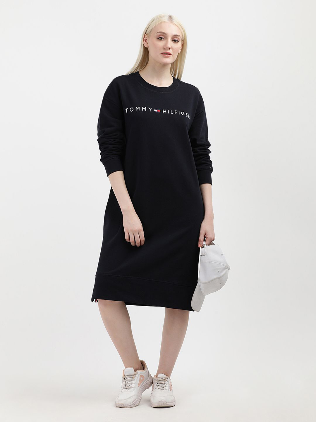 Tommy Hilfiger Round Neck Long Sleeves Cotton T-shirt Dress