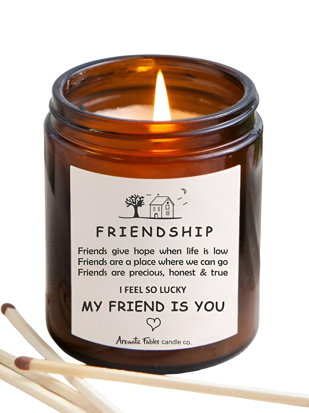Aromatic Fables Serenity and Sweetness Friendship Day Lemongrass Jar Candles