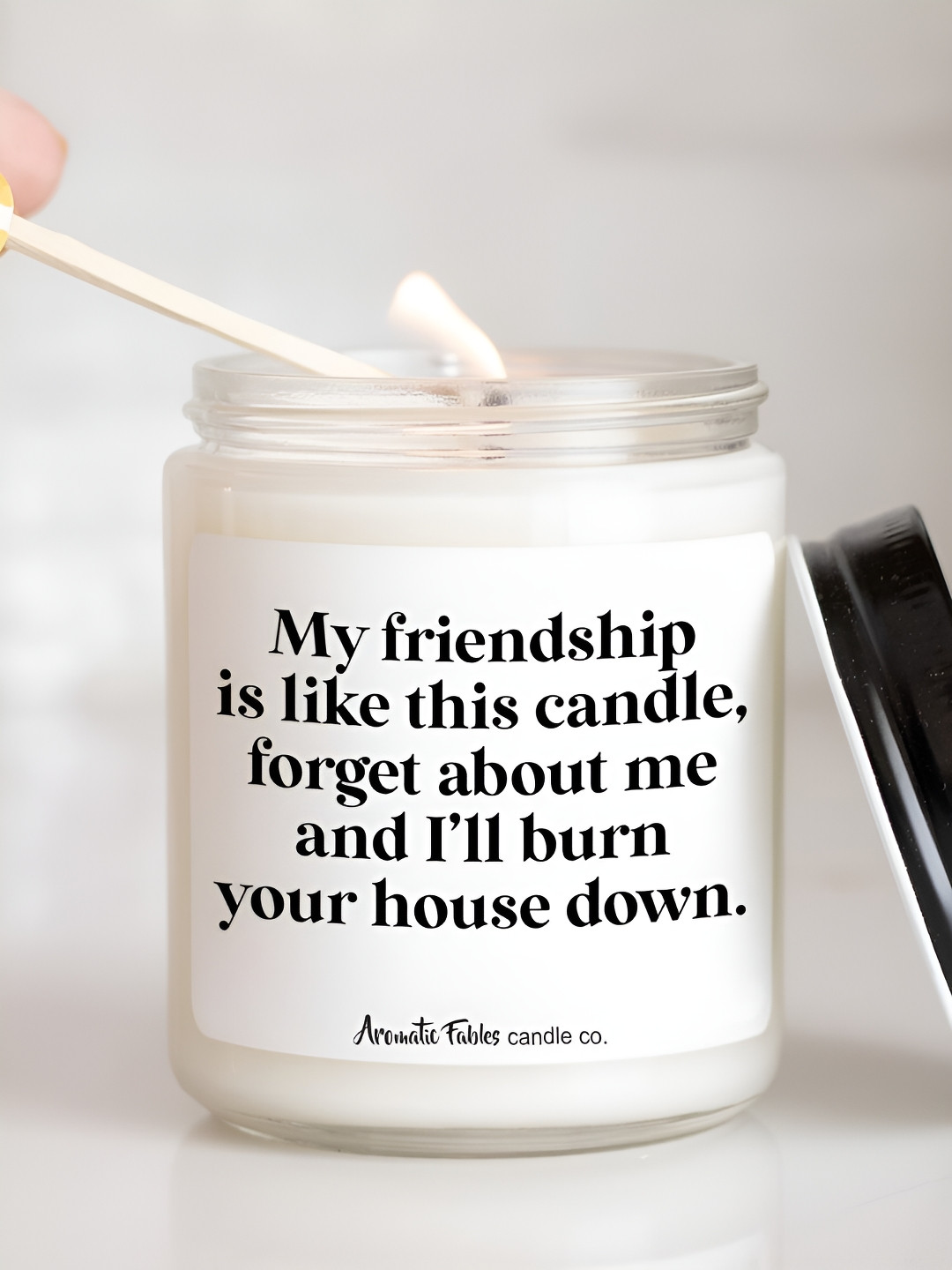 Aromatic Fables Orange Bliss Friendship Day Conversational Round Regular Jar Candles