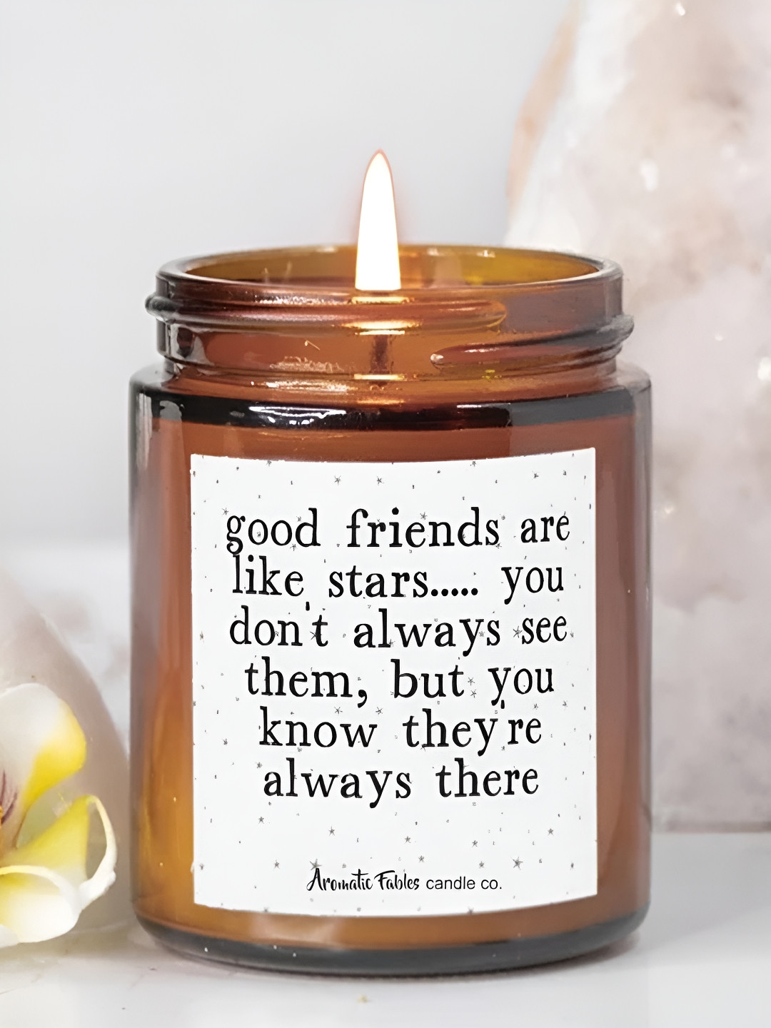 Aromatic Fables Elegance Friendship Day Velvet Rose Conversational Jar Candles