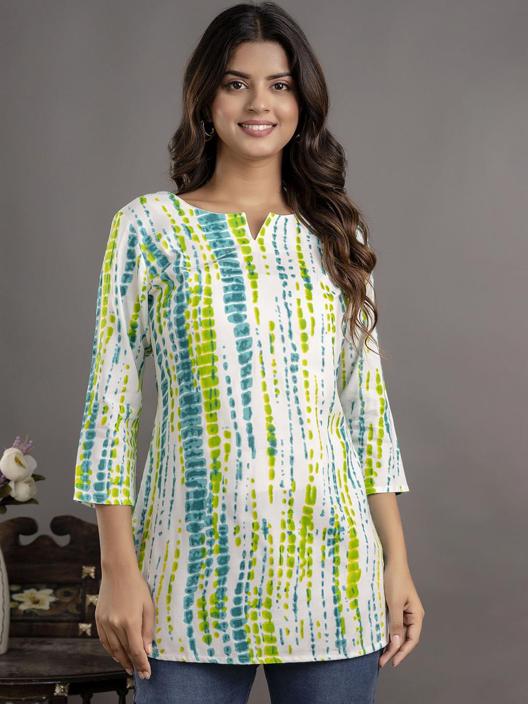 Shedika Print Flutter Sleeve Top