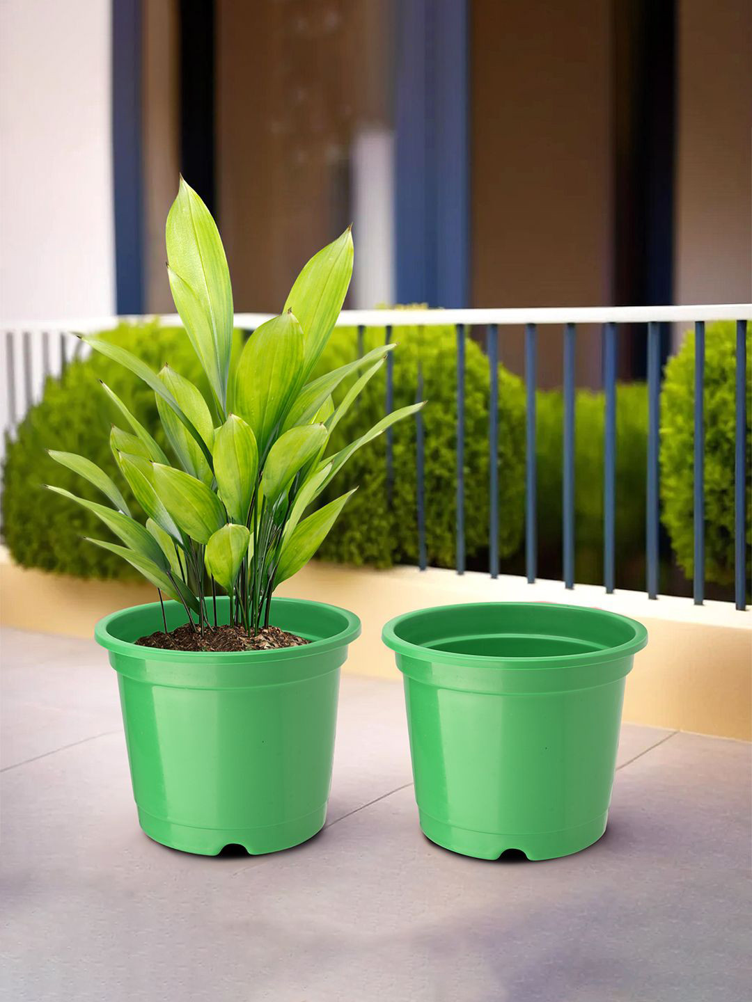 Kuber Industries Green 2 Pieces Synergy Phooldaan Durability Planters
