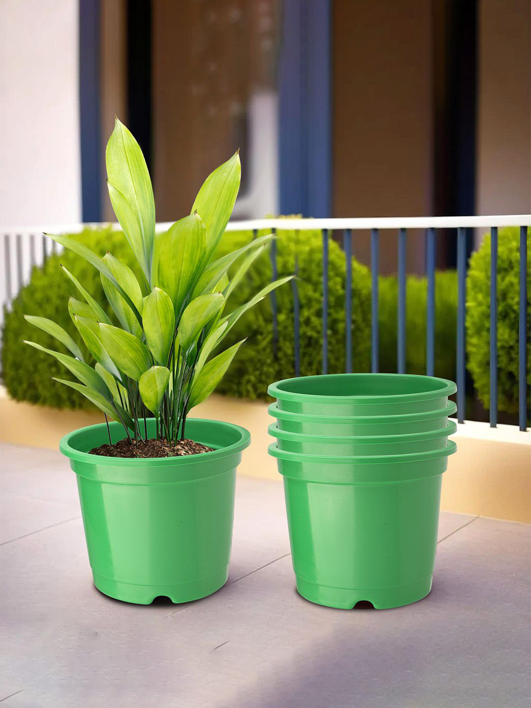 Kuber Industries Green 5 Pieces Phooldaan Durable Planters