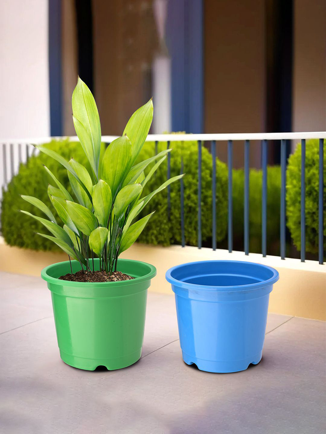 Kuber Industries Blue & Green 2 Pieces Light weight Planters