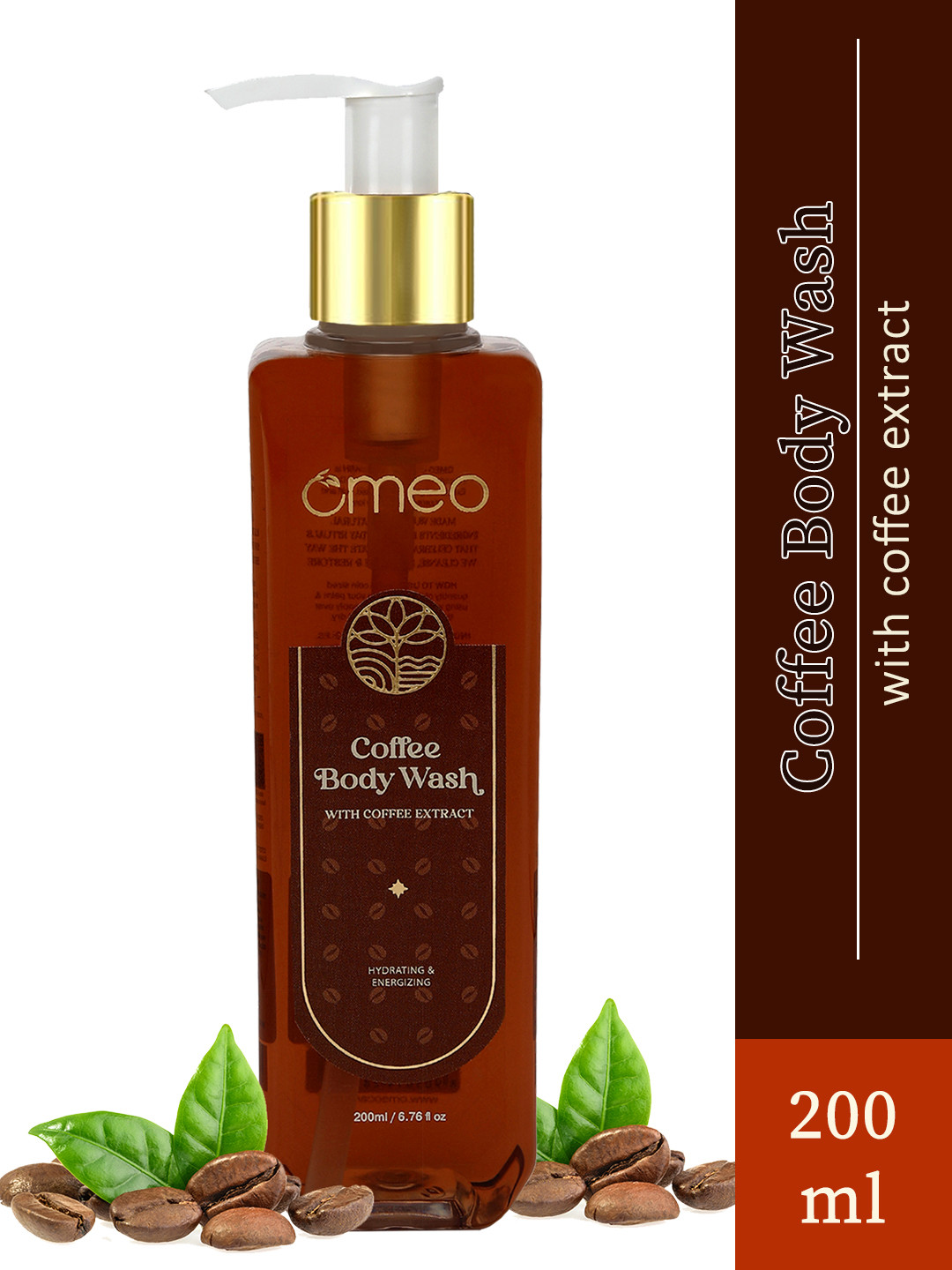 Omeo Coffee Body Wash Shower Gel With Natural Coffee Extract - 200ml