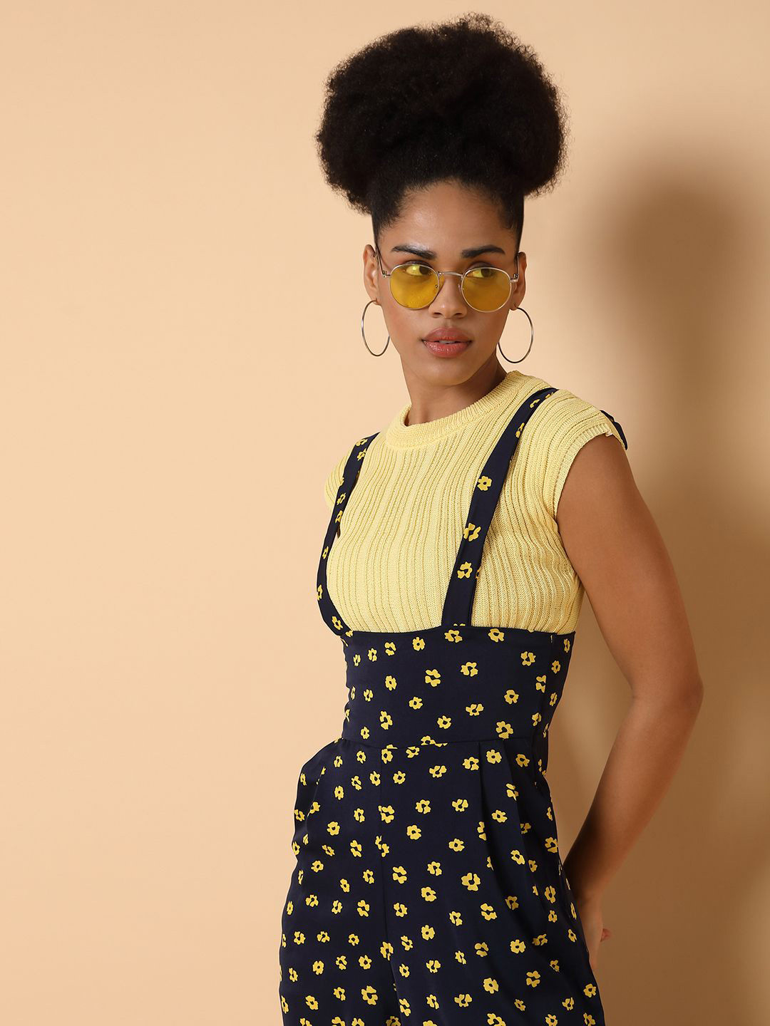 SHOWOFF Women Three Fourth Flared Leg Dungaree